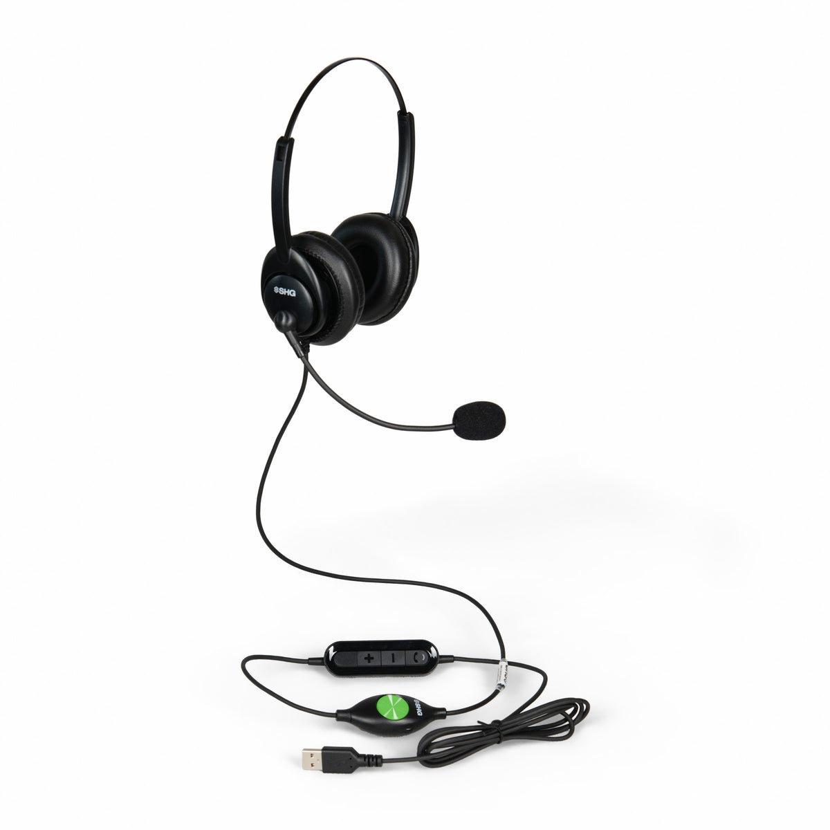 SHG S M5400-BOTH-PTT VOL dual-ear military USB headset with inline call controls