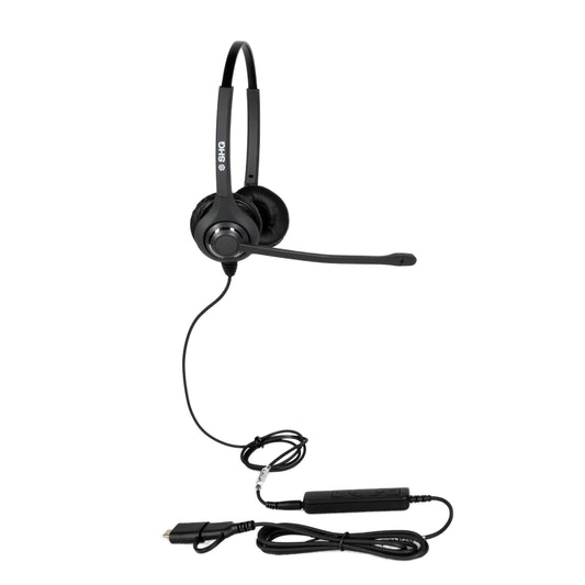 SHG S5600-USB-MOTH Headset with In Line Control Passive Noise Canceling Mic