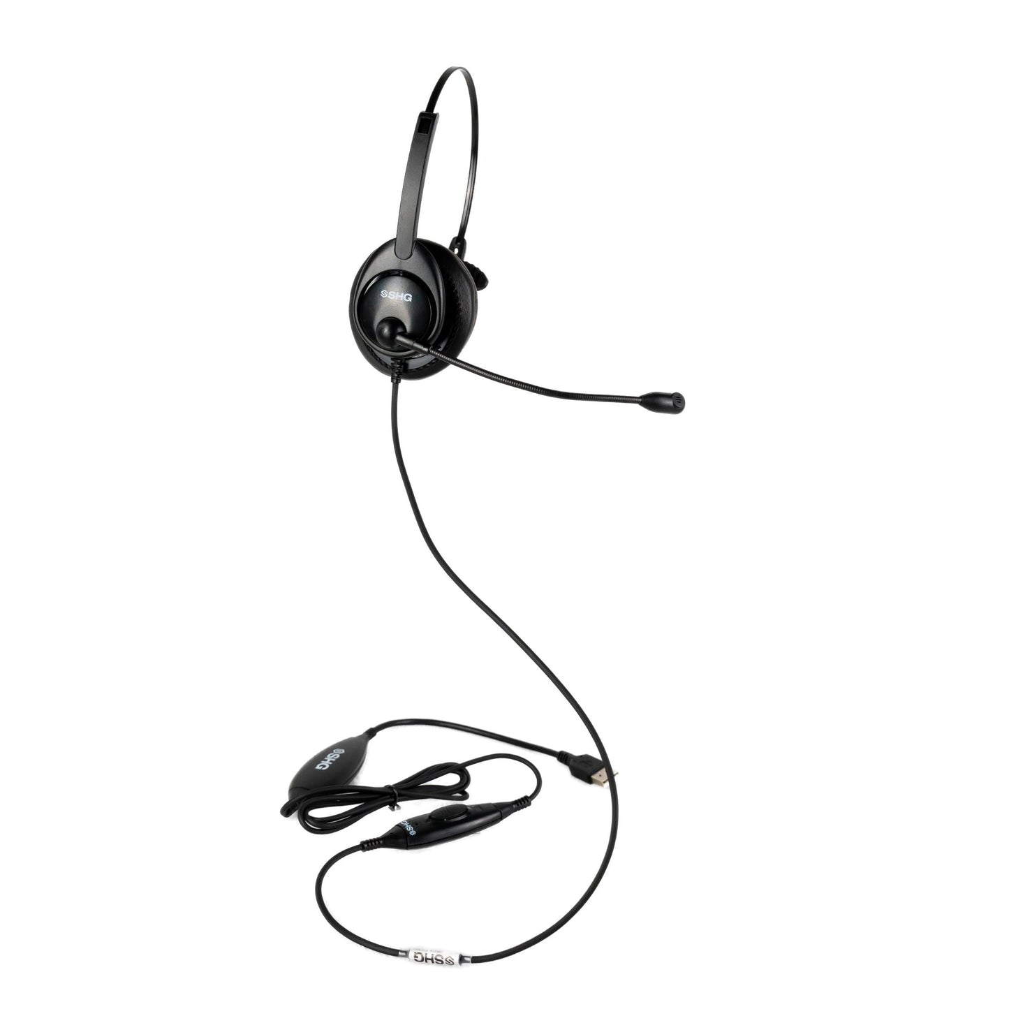 SHG SM5310-MOTH-PTT-NNC Monaural Military USB Headset with Push-To-Talk Non-Noise Canceling Mic 