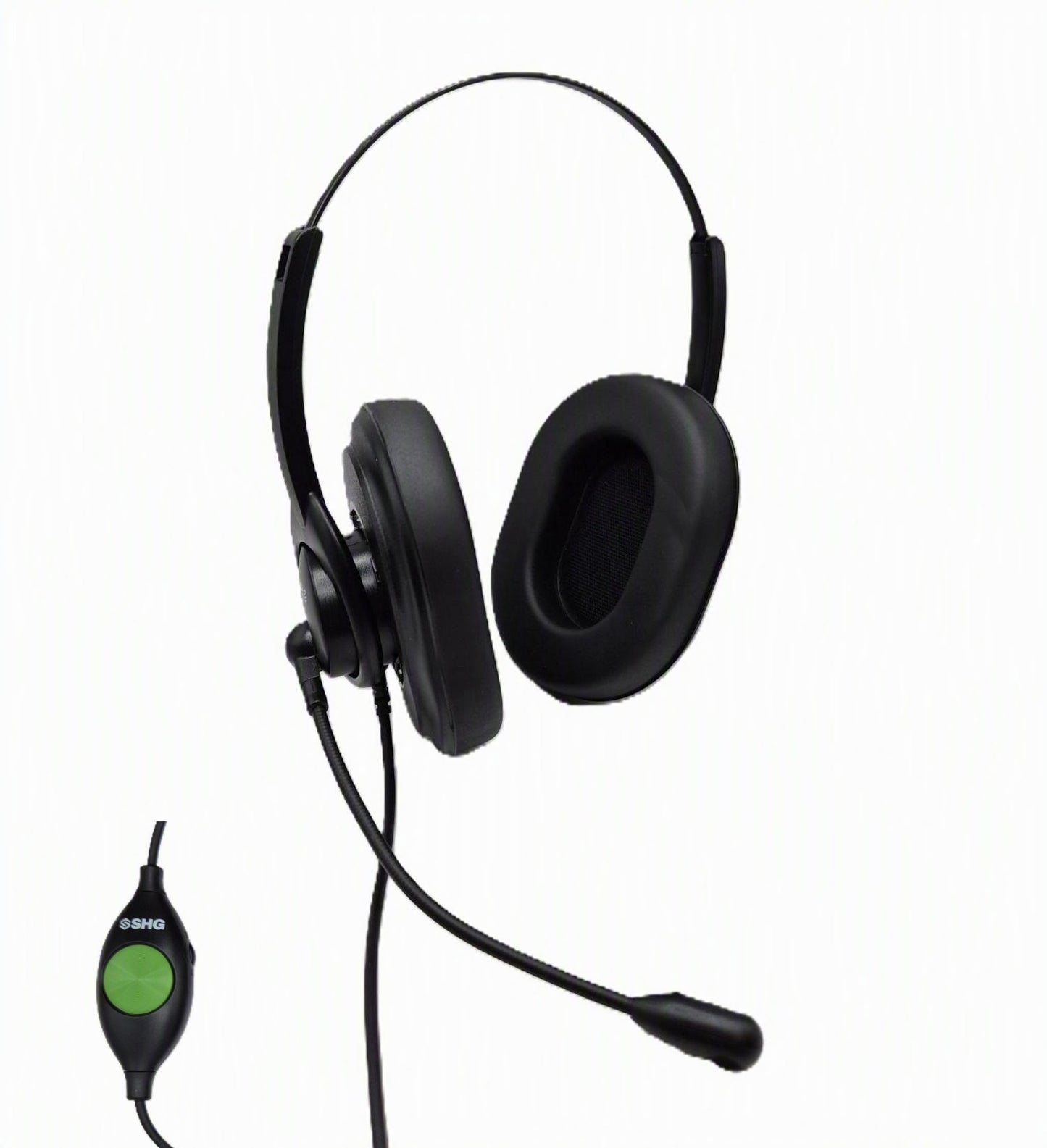 SHG SM5420-BOTH-PTT dual-ear military USB headset with inline push-to-talk switch
